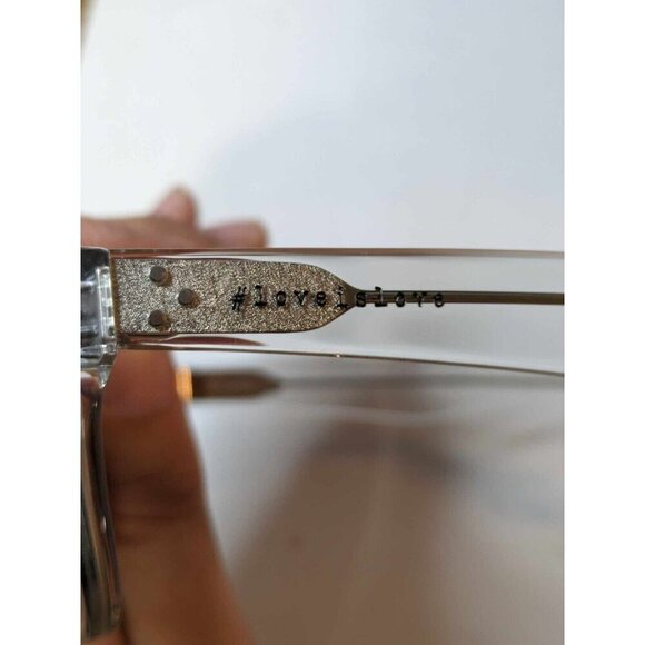 Love is Love Transparent Square Frame Rainbow Lens Sunglasses - Picture 5 of 10